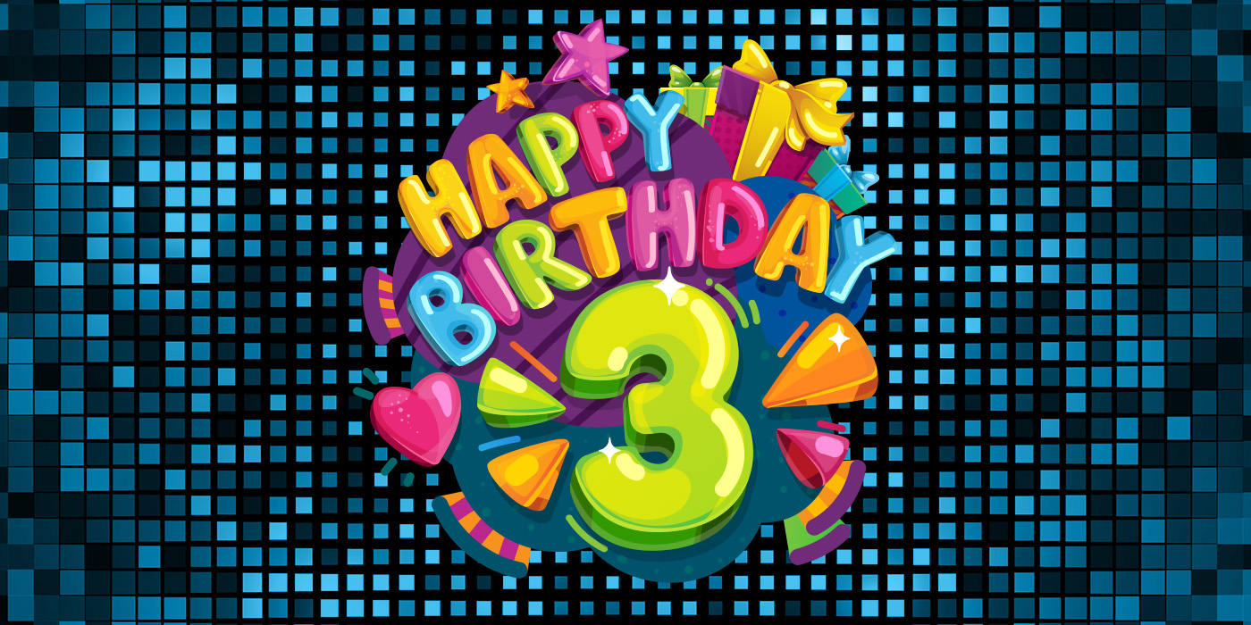 Happy 3rd Birthday Out of Cards