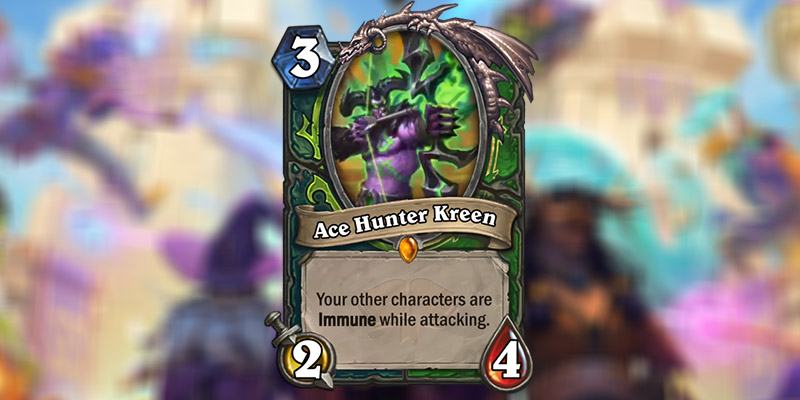 Ace Hunter Kreen is a New Hunter & Demon Hunter Legendary Revealed for Hearthstone's Scholomance Academy Expansion