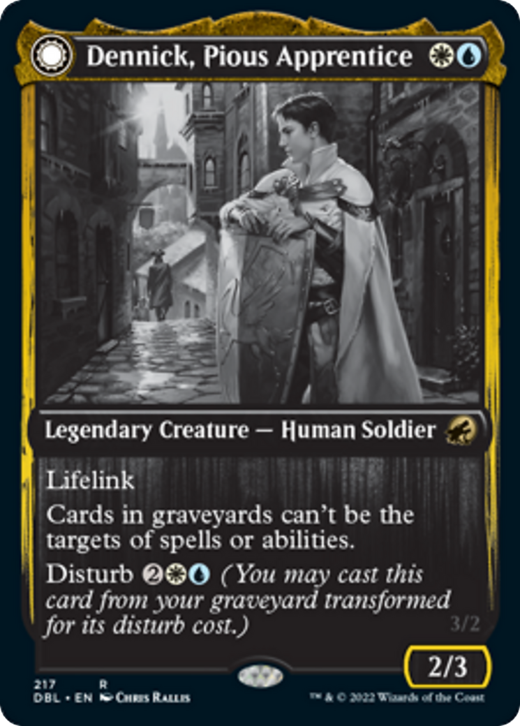 Dennick, Pious Apprentice // Dennick, Pious Apparition Card Image