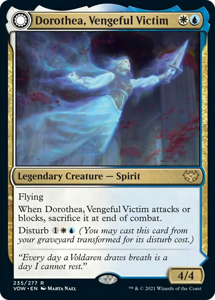 Dorothea, Vengeful Victim // Dorothea's Retribution Card Image