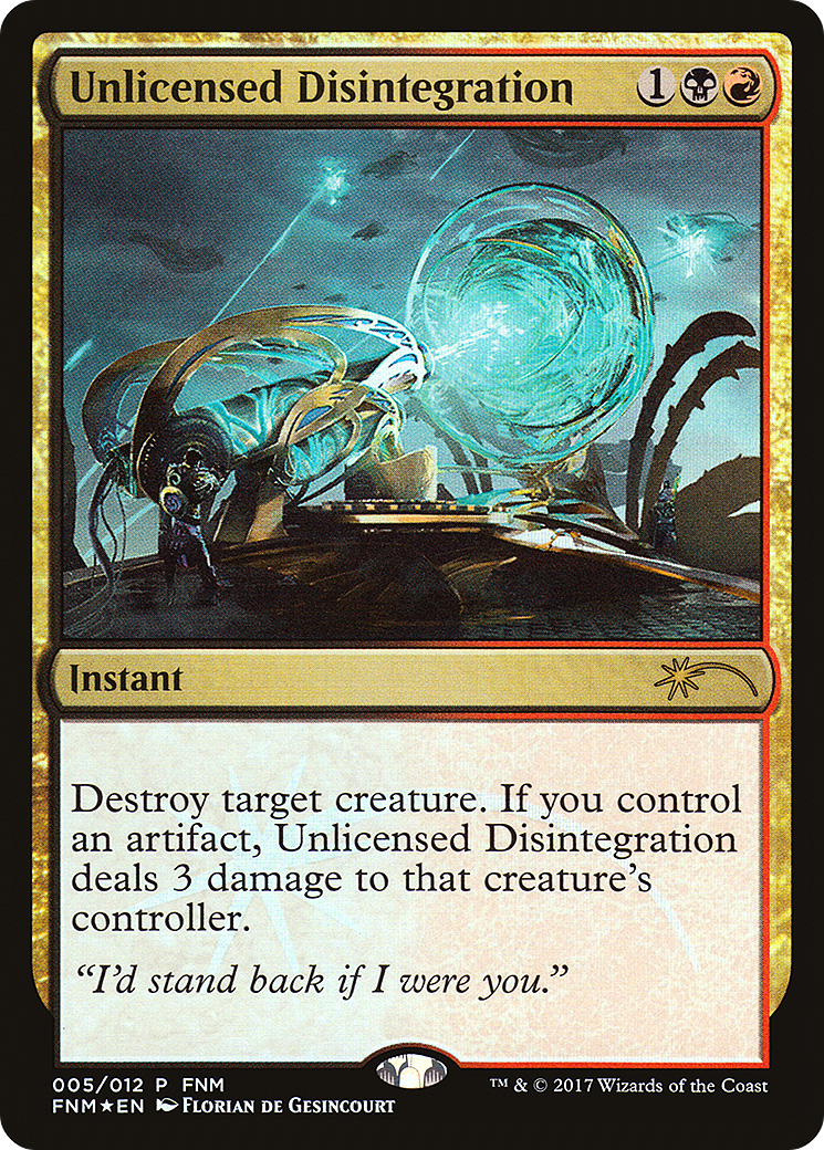 Unlicensed Disintegration Card Image