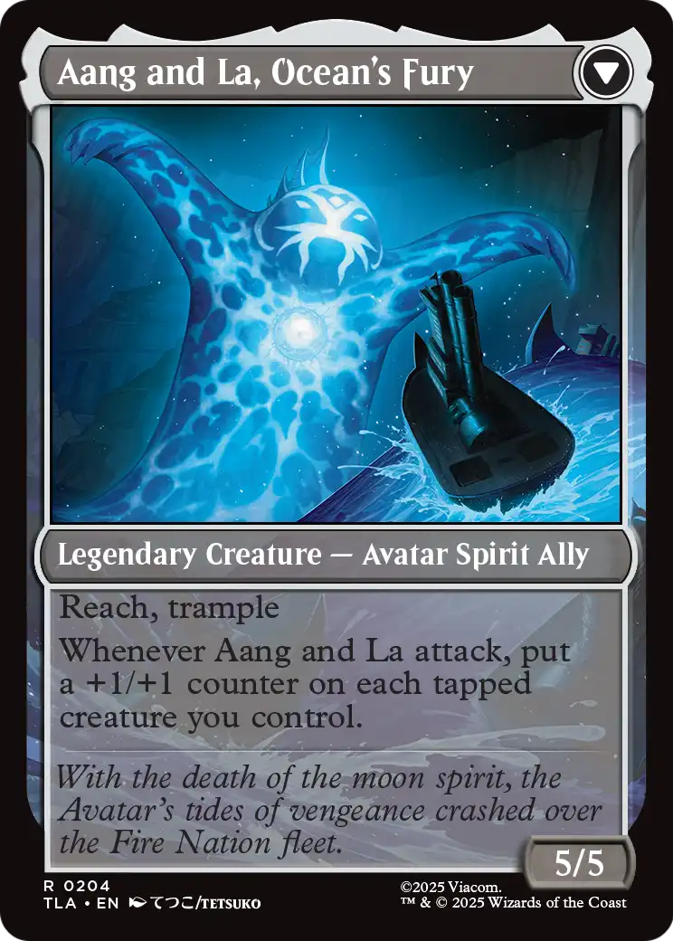 Aang and La, Ocean's Fury Magic: The Gathering card