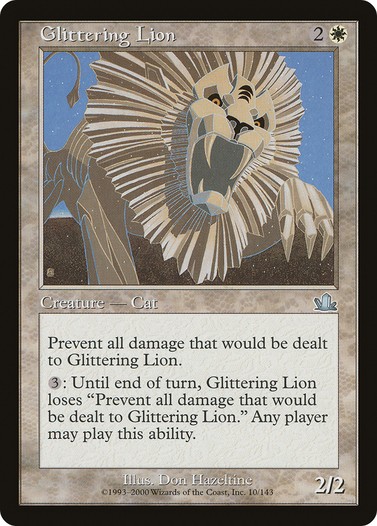 Glittering Lion Card Image