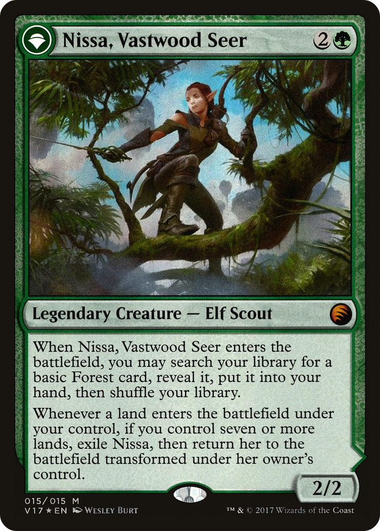 Nissa, Vastwood Seer // Nissa, Sage Animist Card Image