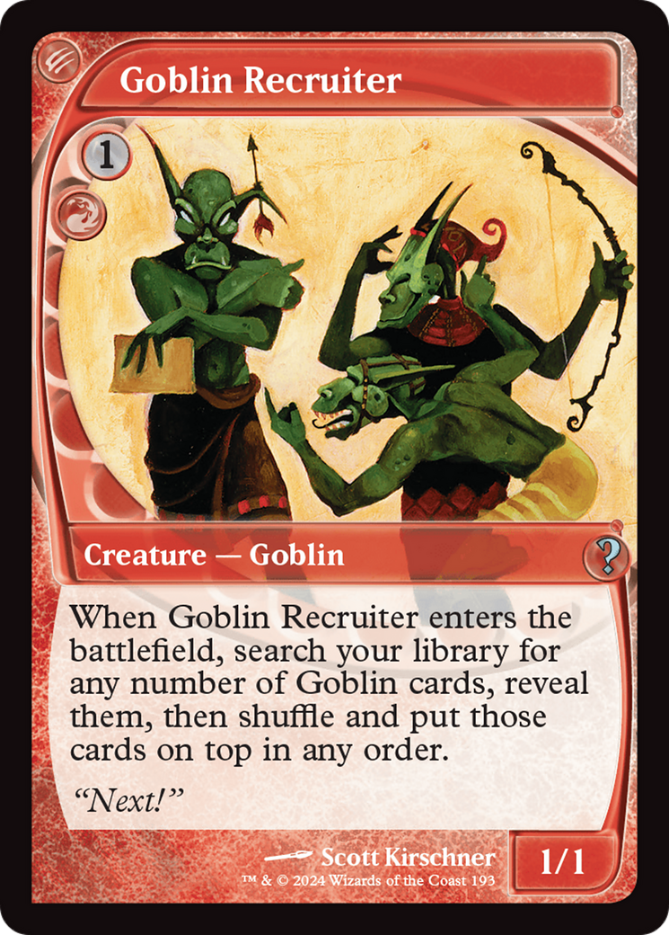 Goblin Recruiter Card Image
