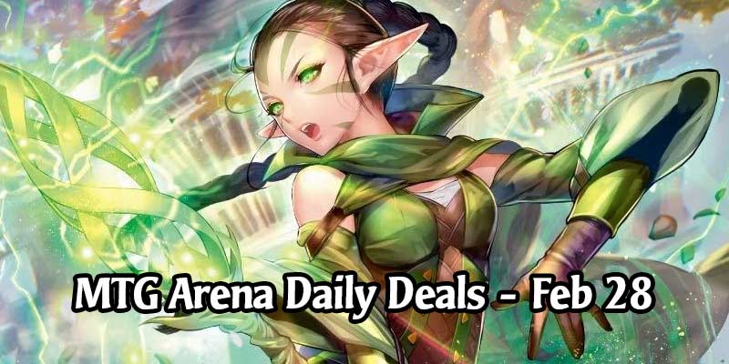 Daily Store Deals in MTG Arena for February 28, 2020 - 80% Off Nissa Hitowa Sleeve & More!