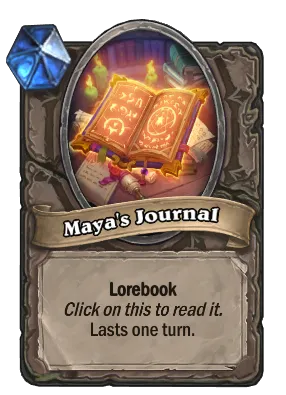 Maya's Journal Card Image