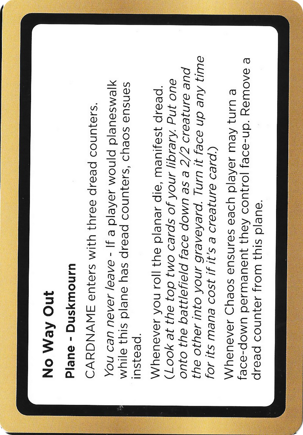 No Way Out (Playtest) Card Image