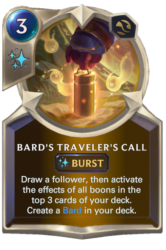 Bard's Traveler's Call Card Image