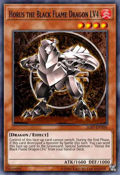 Horus the Black Flame Dragon LV4 Card Image