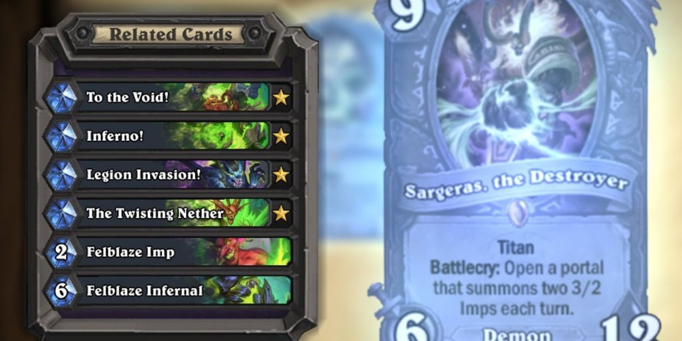 Hearthstone's Titans Expansion Patch Brings a New Related Cards Dialog to the Collection Manager