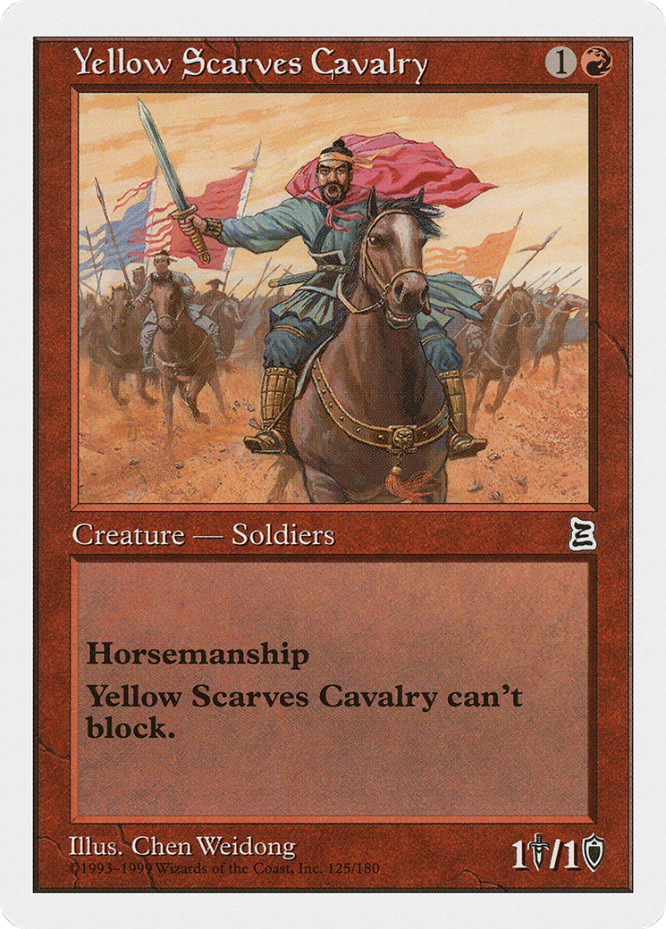 Yellow Scarves Cavalry Card Image