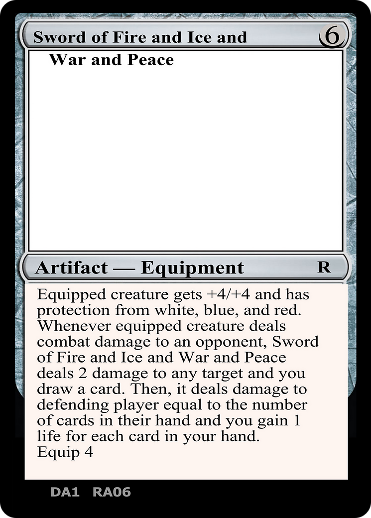 Sword of Fire and Ice and War and Peace Card Image
