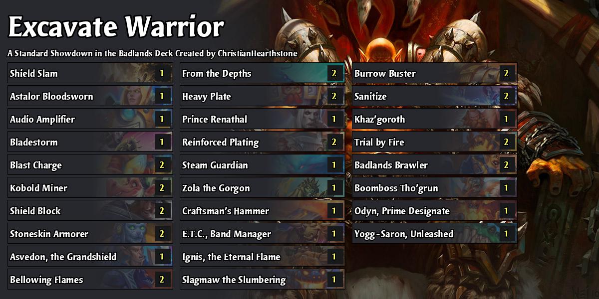 This Excavate Warrior Deck is My Favorite Warrior Deck At Showdown in ...