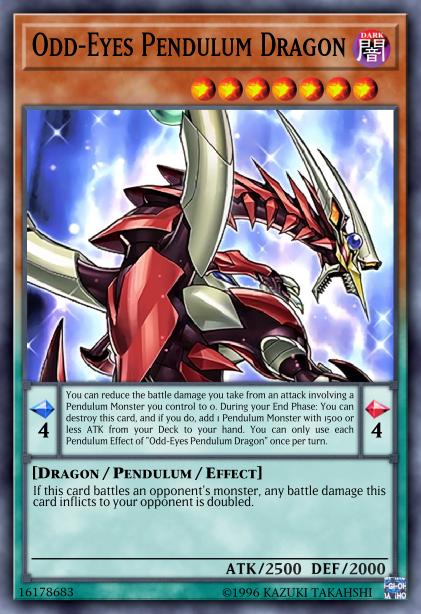 Odd-Eyes Pendulum Dragon Yu-Gi-Oh Card, Art 3