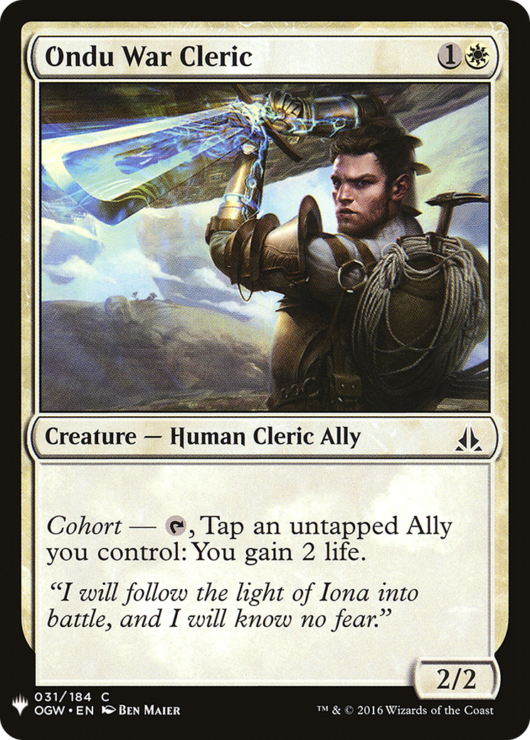 Ondu War Cleric Card Image