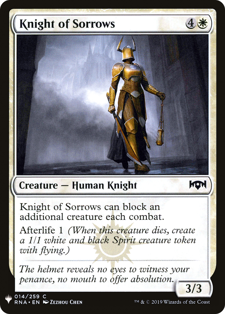 Knight of Sorrows Card Image