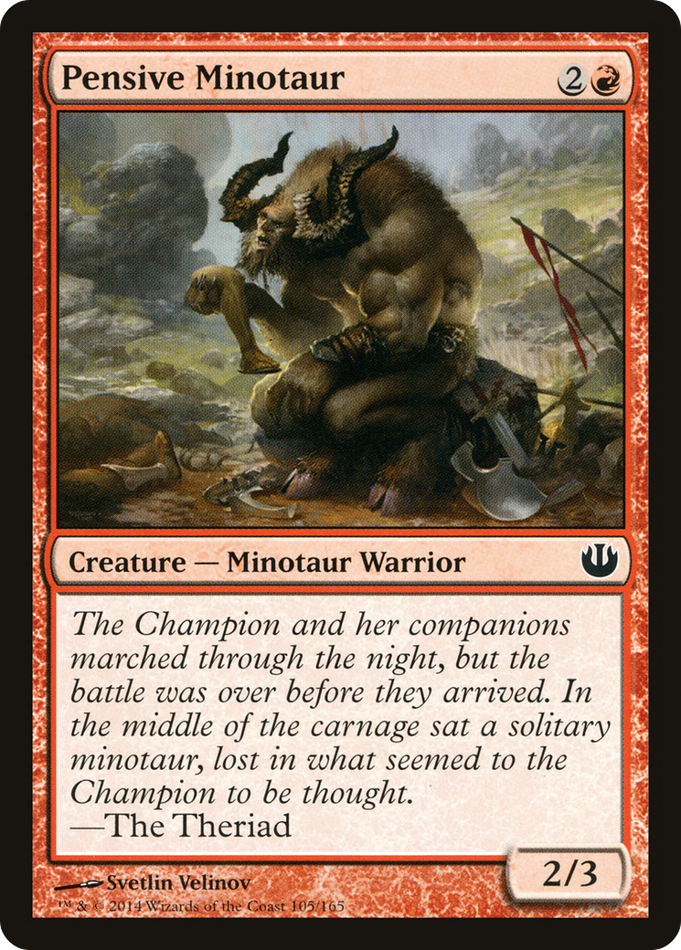 Pensive Minotaur Card Image