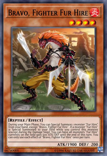 Bravo, Fighter Fur Hire Card Image