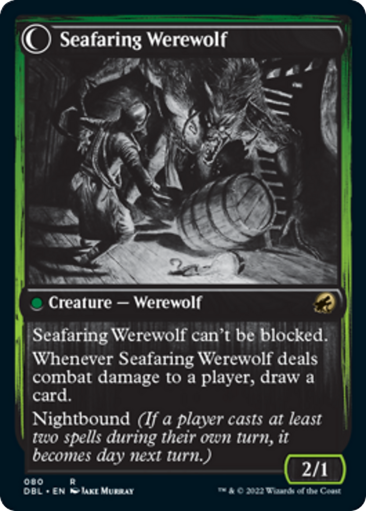 Suspicious Stowaway // Seafaring Werewolf Card Image