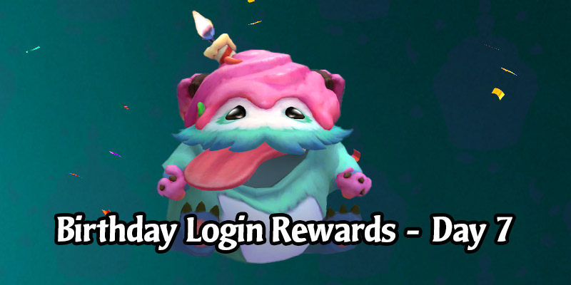 Today's Legends of Runeterra Anniversary Celebration Login Gift is the Anniversary Poro Guardian