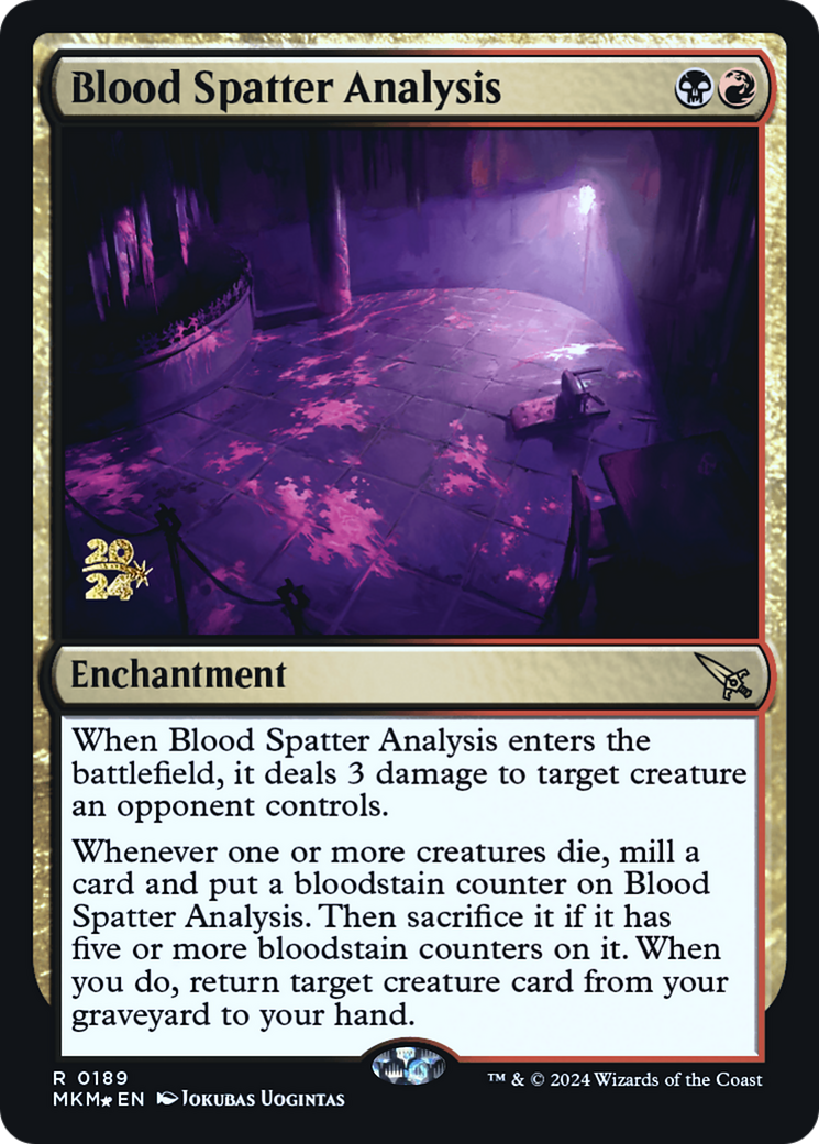 Blood Spatter Analysis Card Image