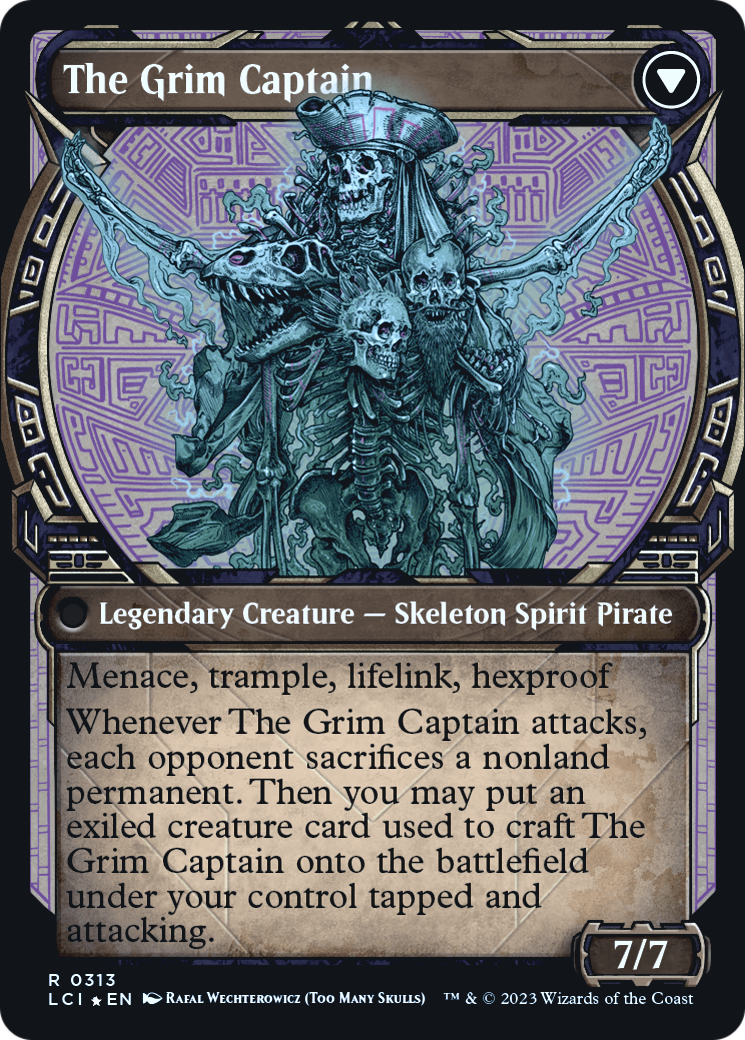 Throne of the Grim Captain // The Grim Captain Card Image