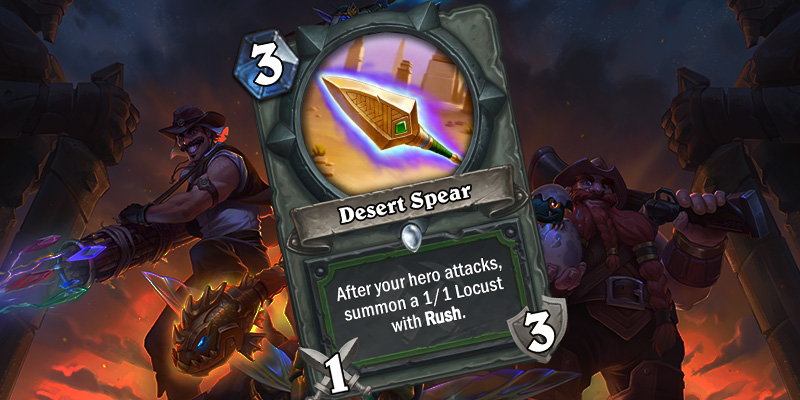 Uldum Hunter Card Reveal - Desert Spear