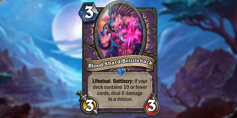 Trolden Reveals a New Forged in the Barrens Warlock Card - Blood Shard Bristleback