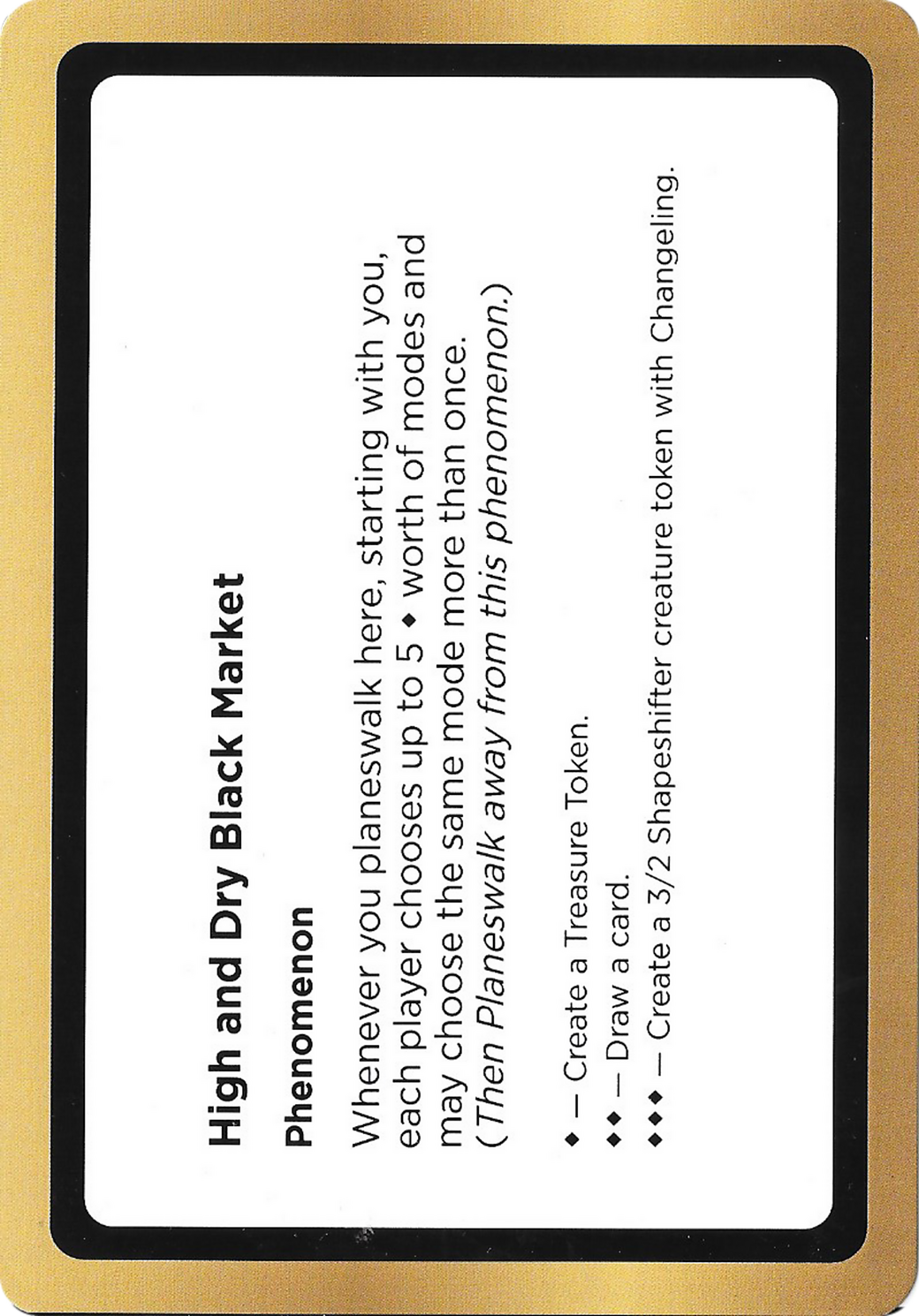 High and Dry Black Market Card Image