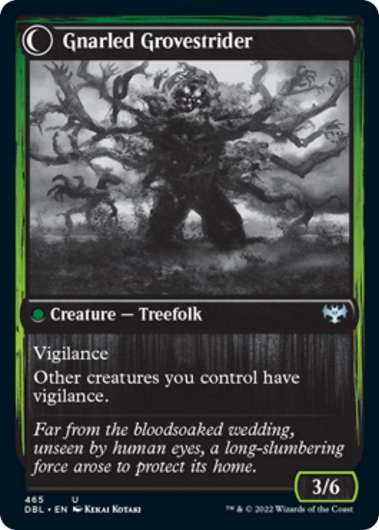 Dormant Grove // Gnarled Grovestrider Card Image