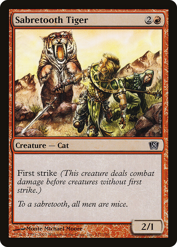 Sabretooth Tiger Card Image