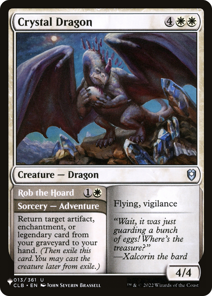 Crystal Dragon // Rob the Hoard Card Image