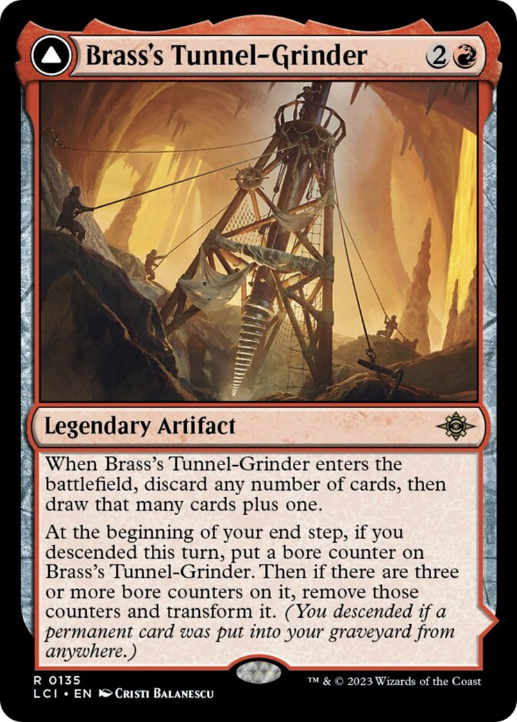 Brass's Tunnel-Grinder // Tecutlan, the Searing Rift Card Image