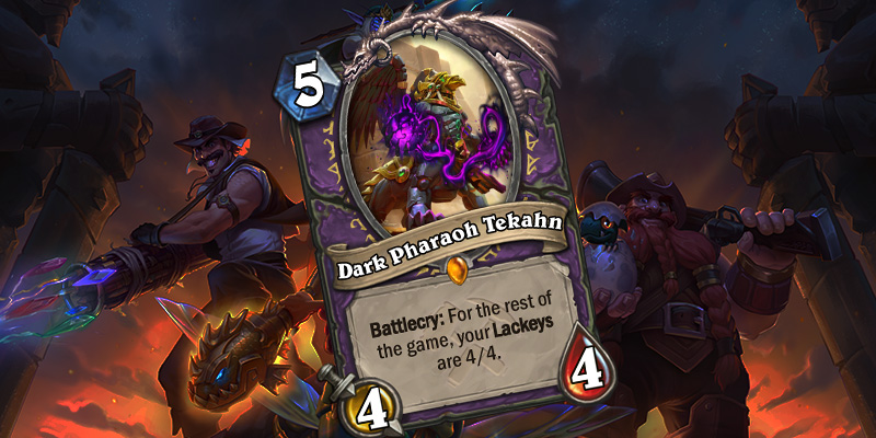 Two Uldum Card Reveals - Dark Pharaoh Tekahn & Vilefiend + NEW LACKEY!