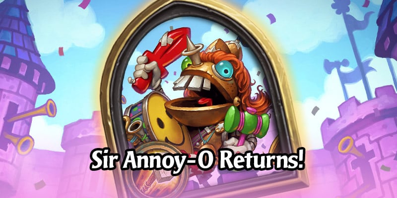 Sir Annoy-O the Annoying Alternate Paladin Hero is Back in the Hearthstone Shop