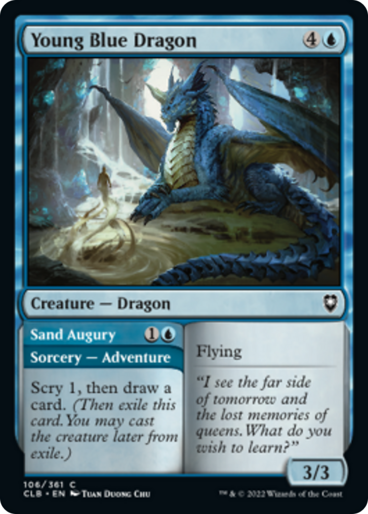 Young Blue Dragon // Sand Augury Card Image