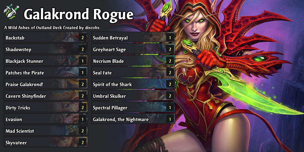 APM Rogue Ashes of Outland Hearthstone Decks Out of Games