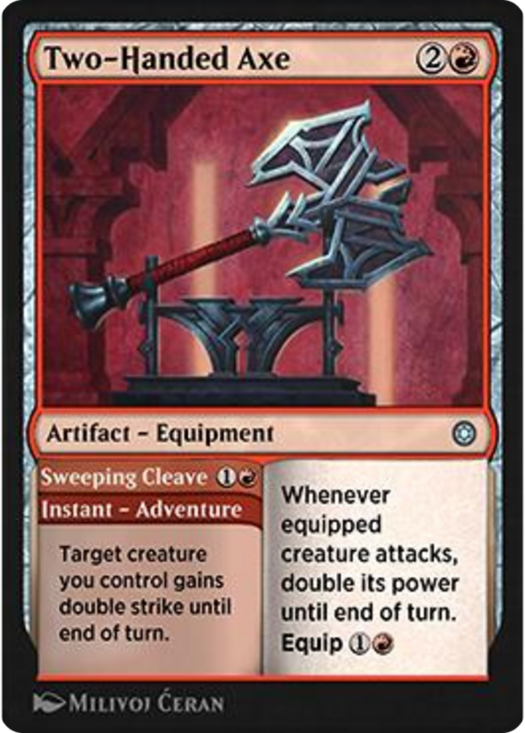 Two-Handed Axe // Sweeping Cleave Card Image