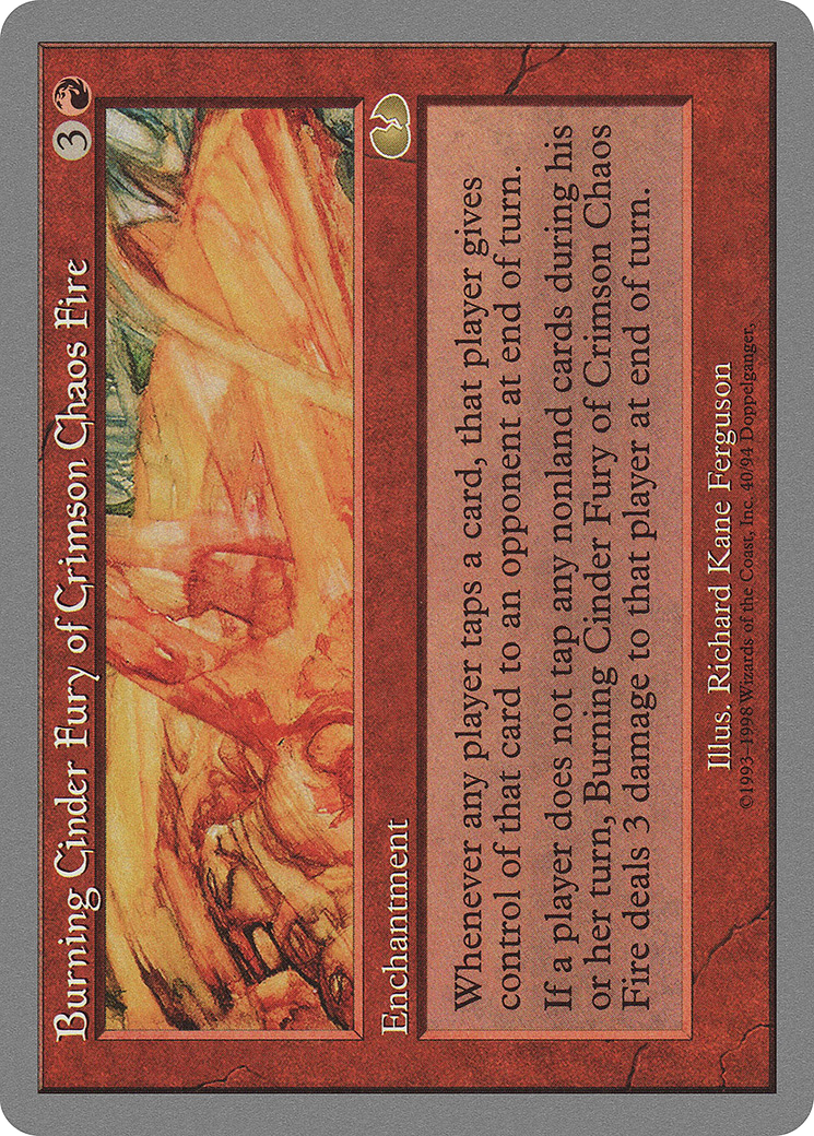Burning Cinder Fury of Crimson Chaos Fire Card Image