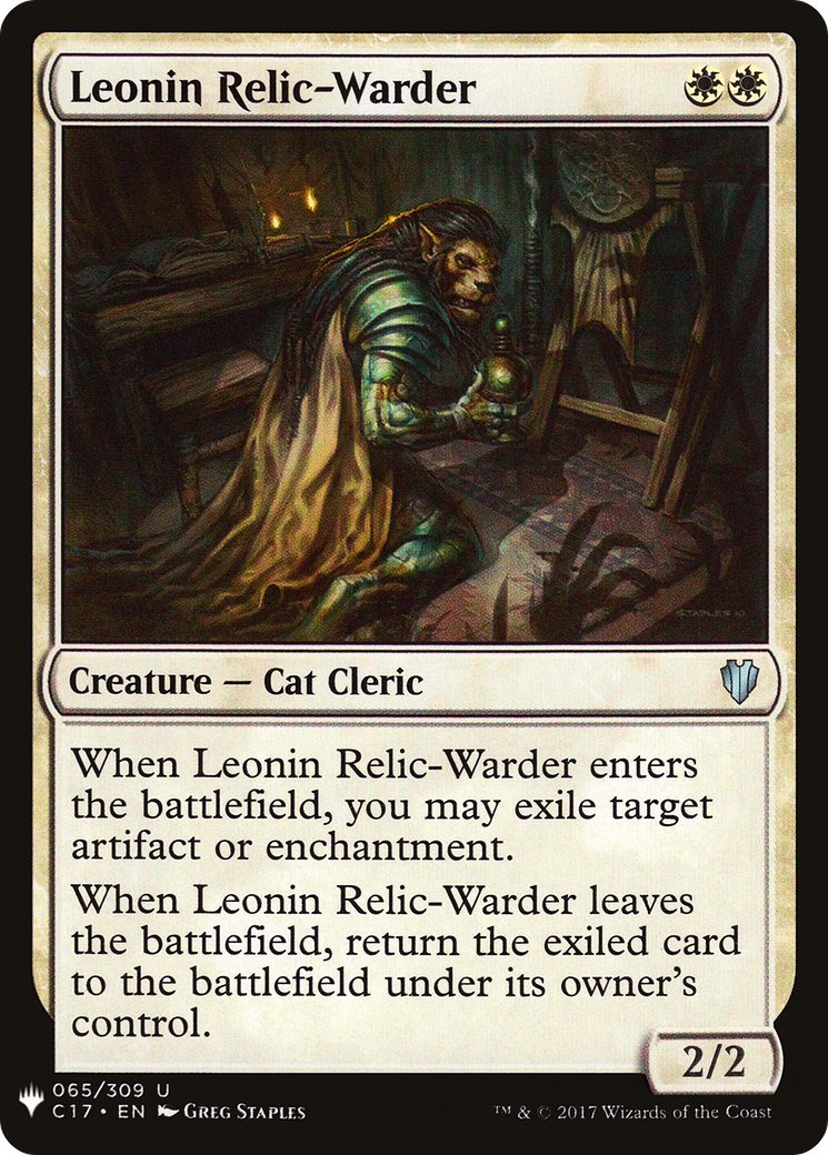 Leonin Relic-Warder Card Image