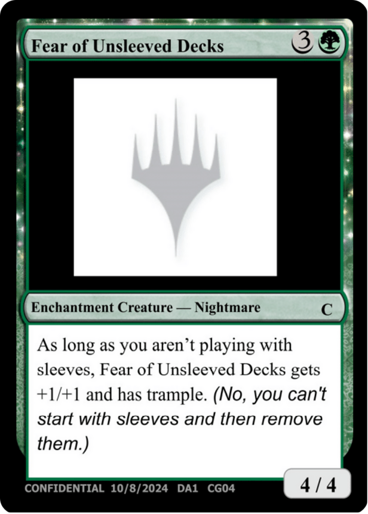Fear of Unsleeved Decks Card Image