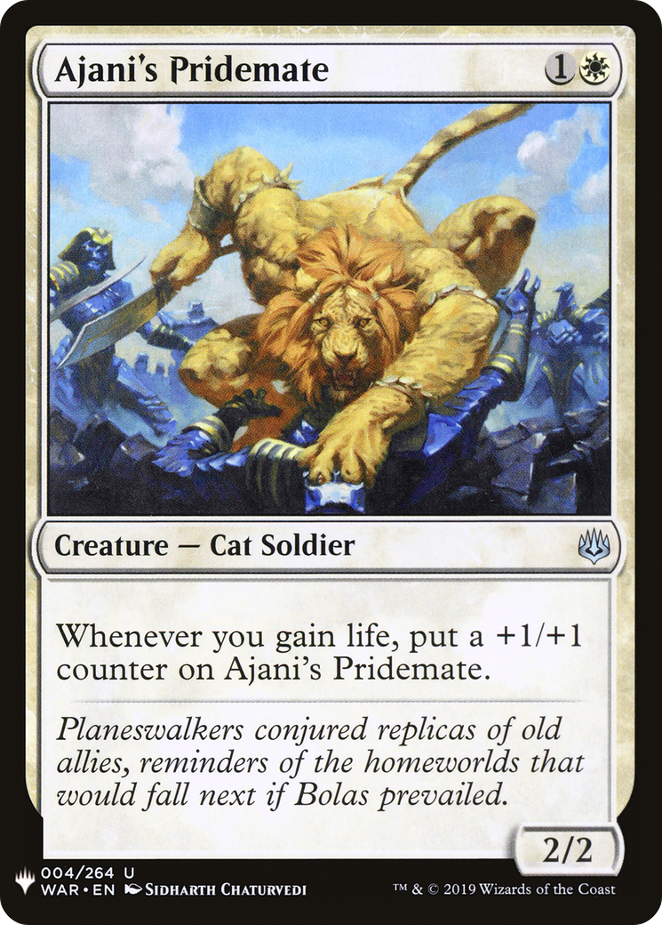 Ajani's Pridemate Card Image