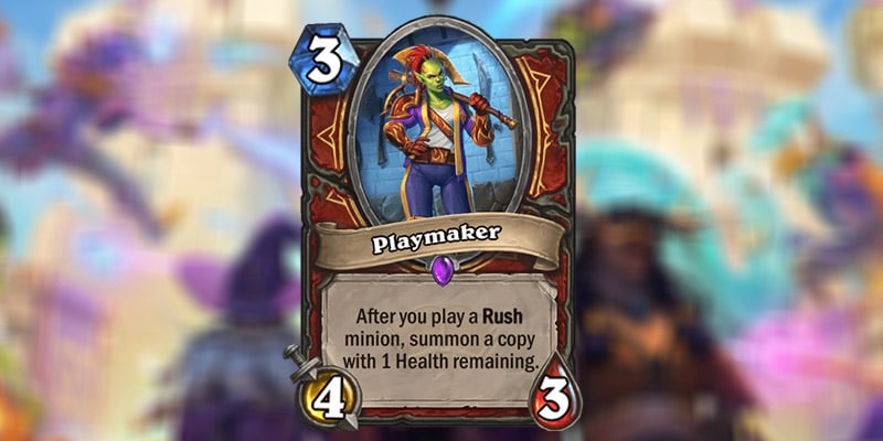 Playmaker is a New Warrior Card Revealed for Hearthstone's Scholomance Academy Expansion