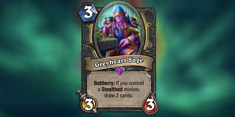 Greyheart Sage is a new Rogue Card Revealed for Hearthstone's Ashes of Outland Expansion