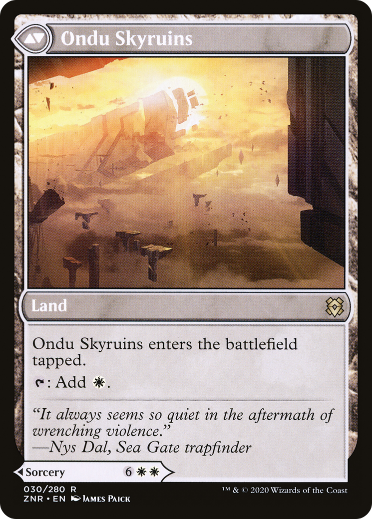 Ondu Inversion // Ondu Skyruins Card Image