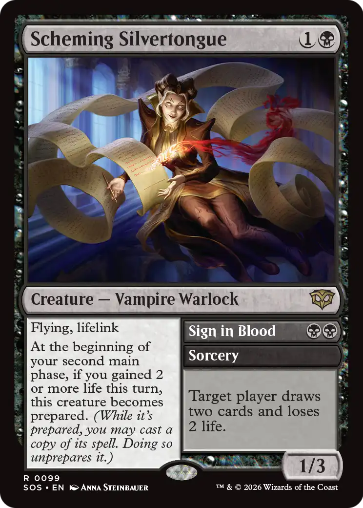 Sign in Blood Magic: The Gathering card