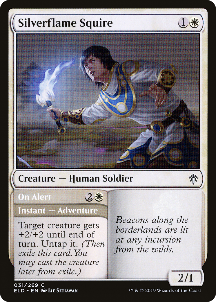Silverflame Squire // On Alert Card Image