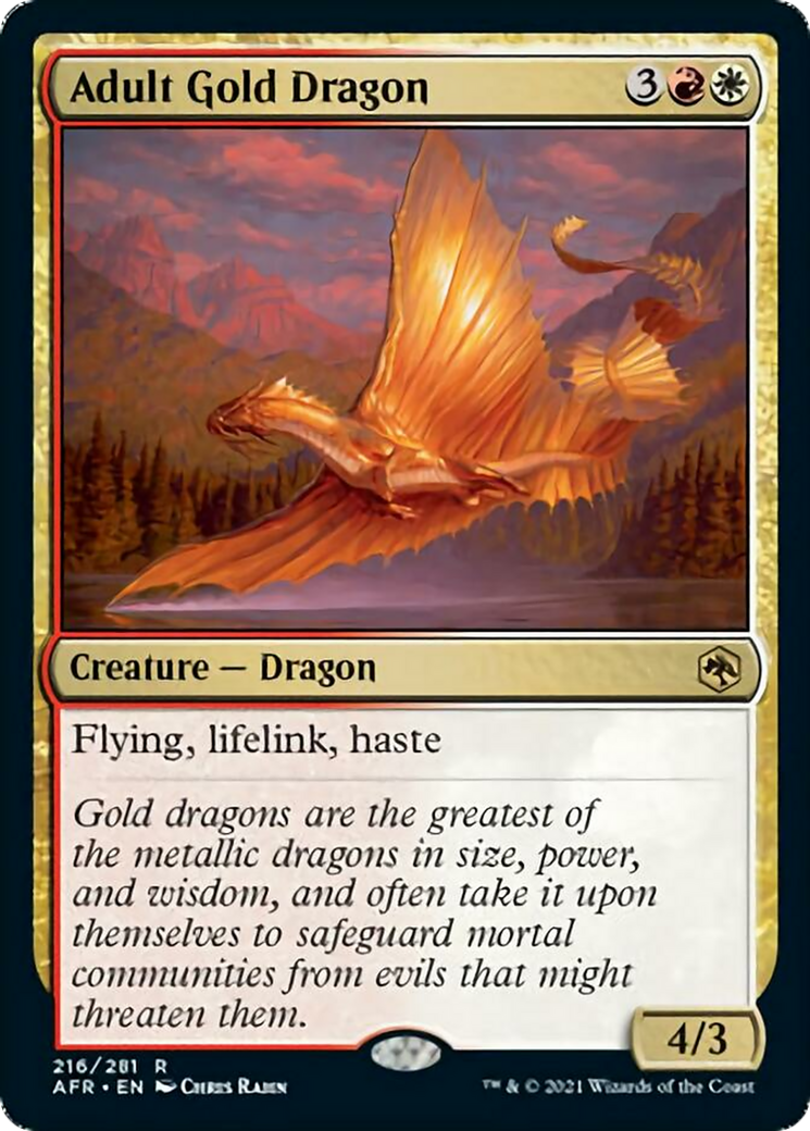 Adult Gold Dragon Card Image
