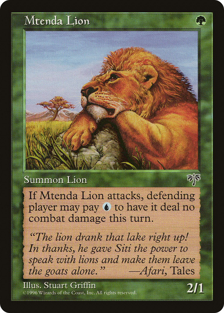 Mtenda Lion Card Image